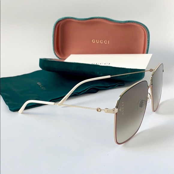 Gucci GG 0394S 003 Women Men Sunglasses - Picture 2 of 8